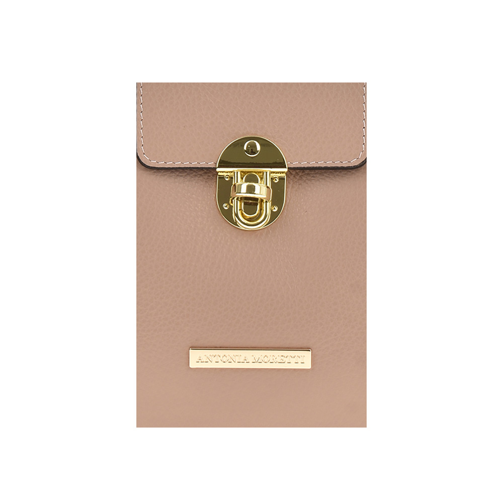 Geanta dama din piele naturala Antonia Moretti AM0885, Roz prafuit, #4, Bagsy