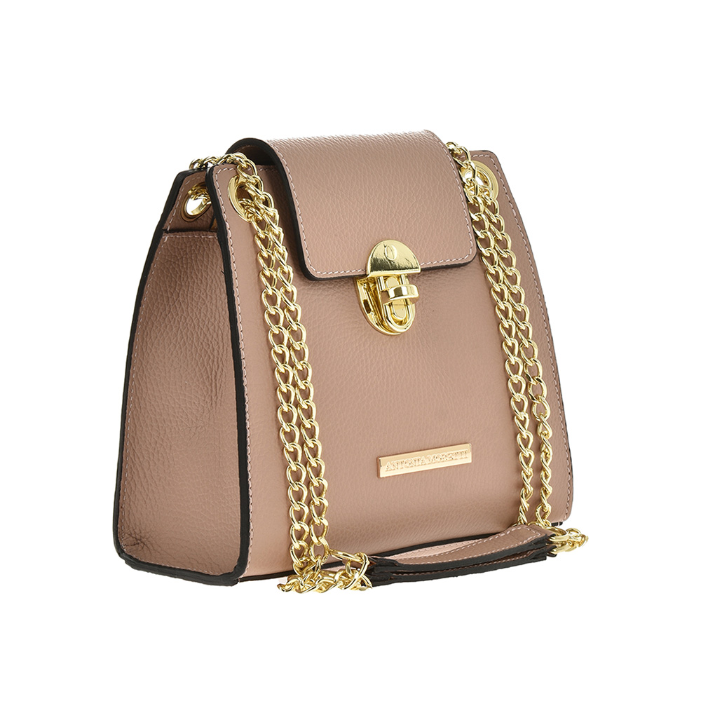 Geanta dama din piele naturala Antonia Moretti AM0885, Roz prafuit, #2, Bagsy