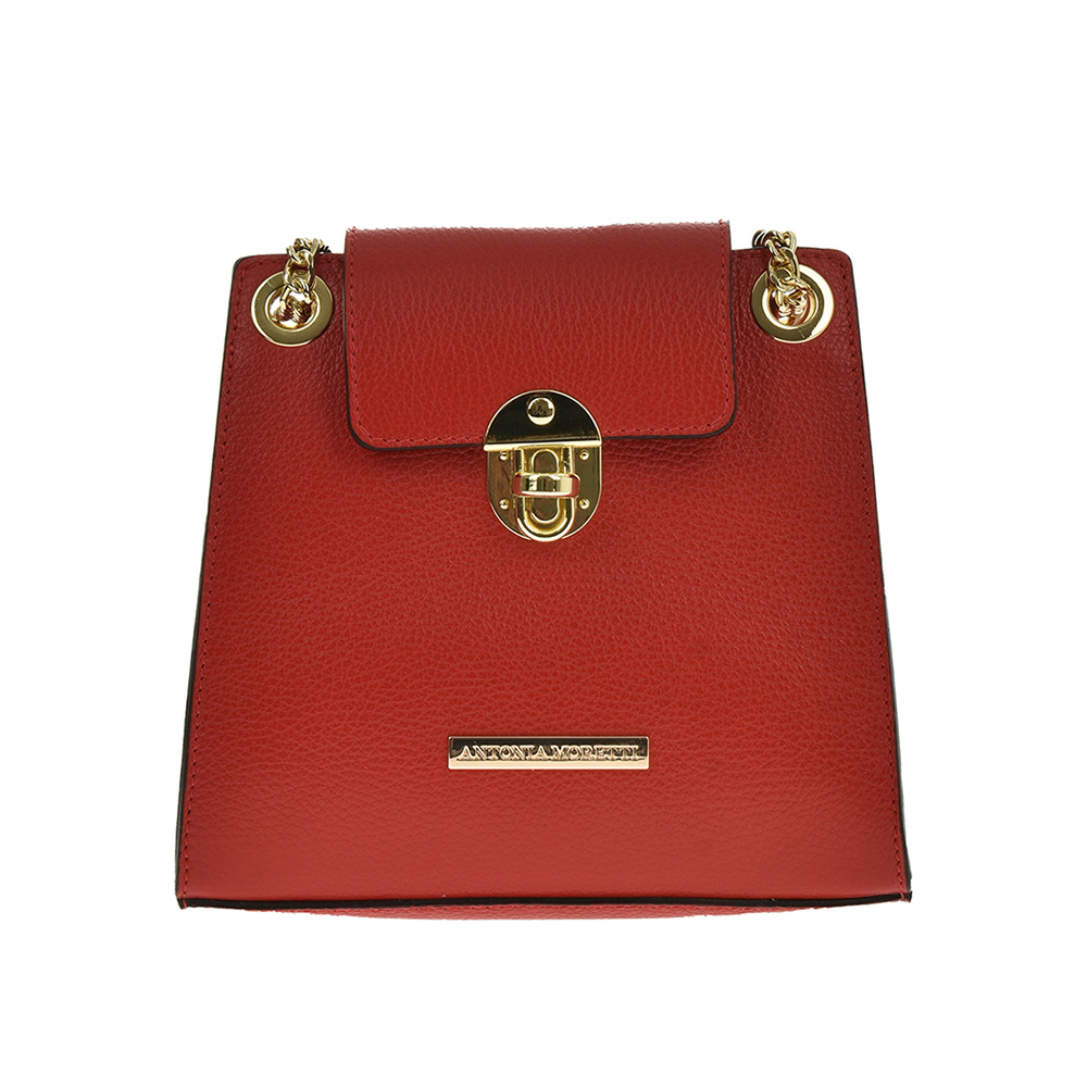 Geanta dama din piele naturala Antonia Moretti AM0885, Rosu, #1, Bagsy