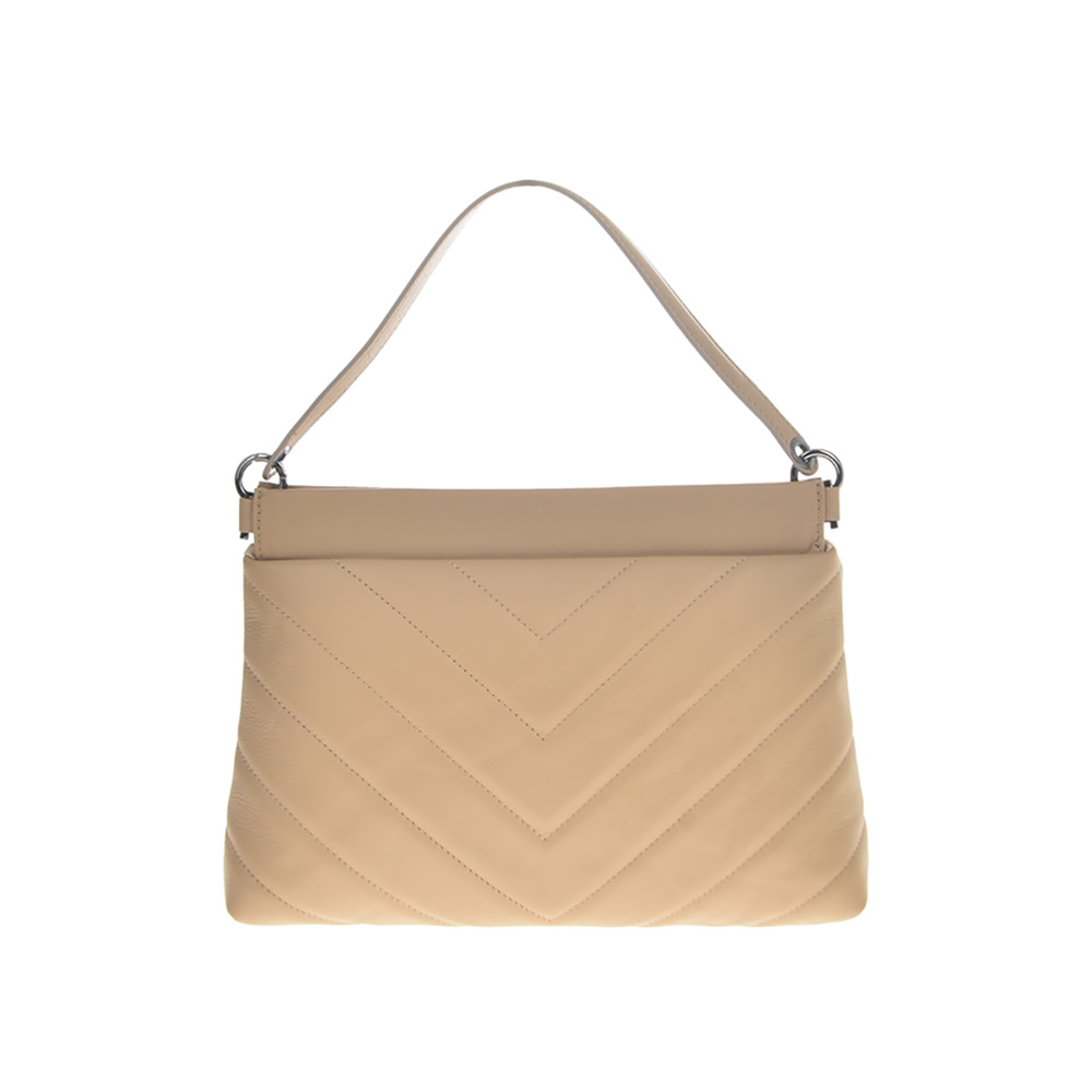 Geanta de umar din piele naturala Antonia Moretti AM0886, Grej, #3, Bagsy