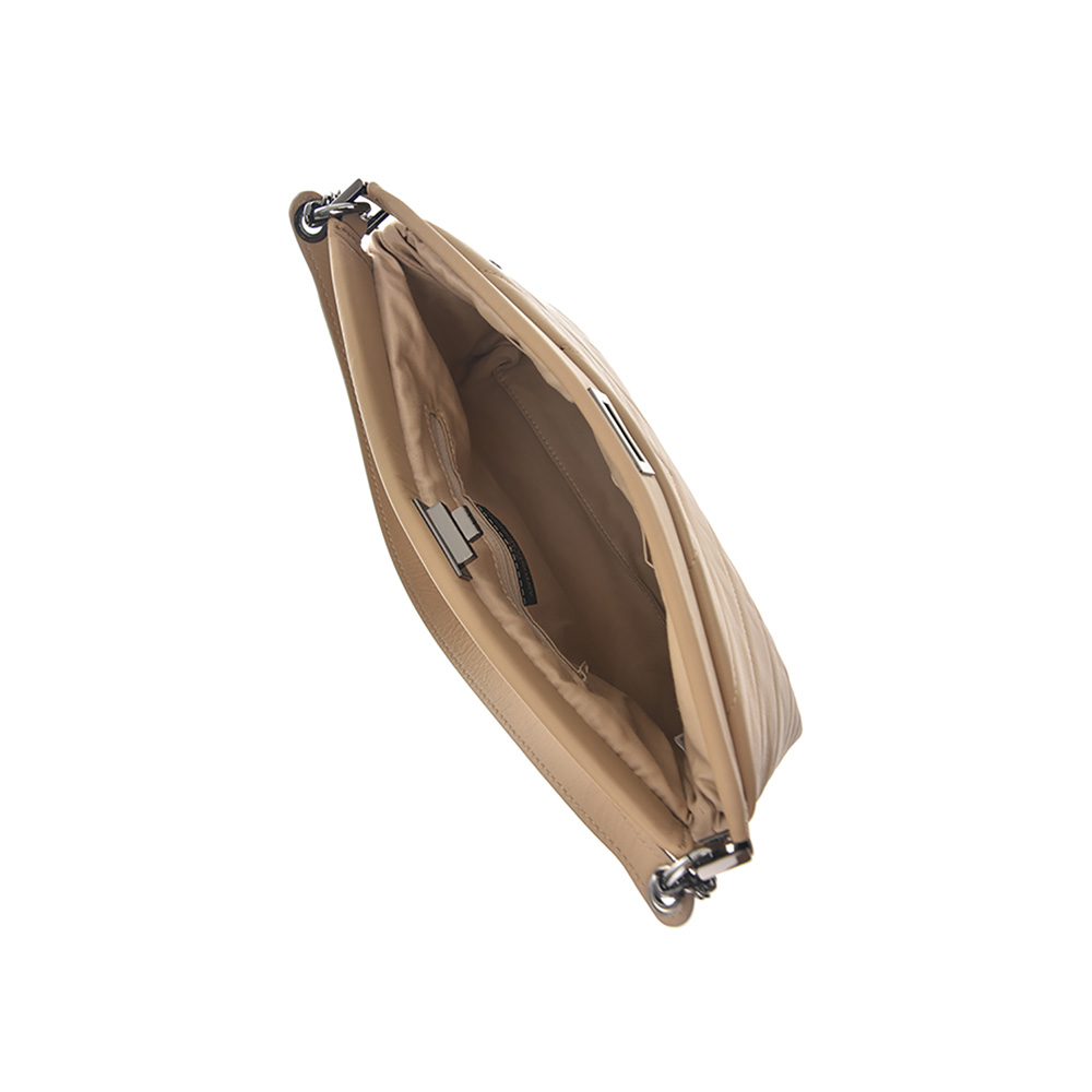 Geanta de umar din piele naturala Antonia Moretti AM0886, Grej, #5, Bagsy