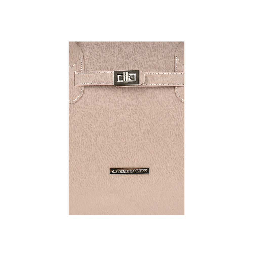 Geanta dama din piele naturala Antonia Moretti AM0895, Roz prafuit, #4, Bagsy
