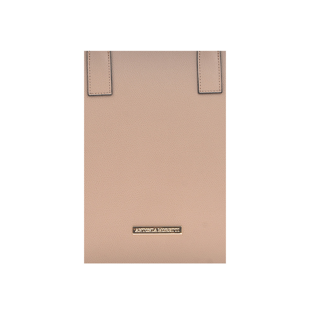 Geanta dama din piele naturala Antonia Moretti AM0896, Roz prafuit, #4, Bagsy