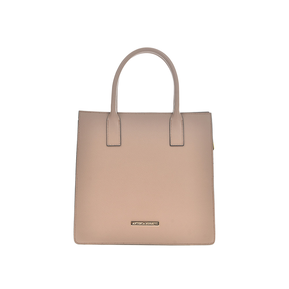 Geanta dama din piele naturala Antonia Moretti AM0896, Roz prafuit, #1, Bagsy