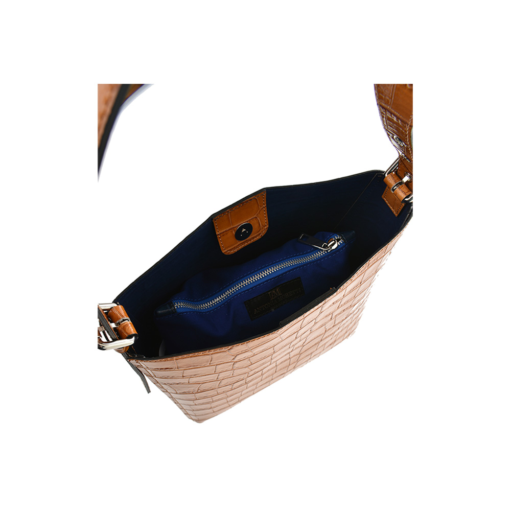 Geanta dama din piele naturala Antonia Moretti AM0897, Cognac, #5, Bagsy