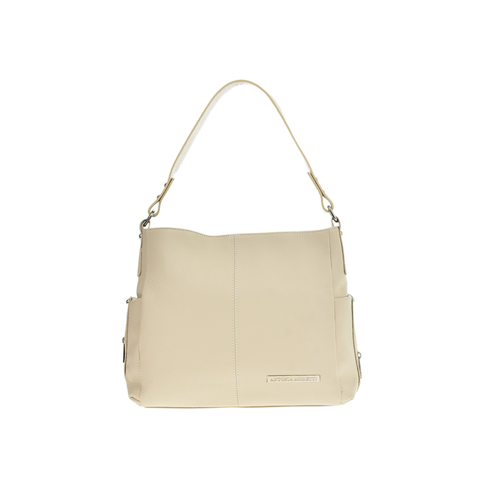 Geanta hobo din piele naturala Antonia Moretti AM0900, Beige, #1, Bagsy