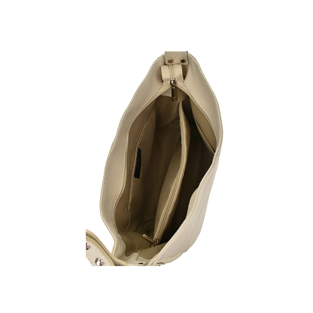 Geanta hobo din piele naturala Antonia Moretti AM0900, Beige, #5, Bagsy