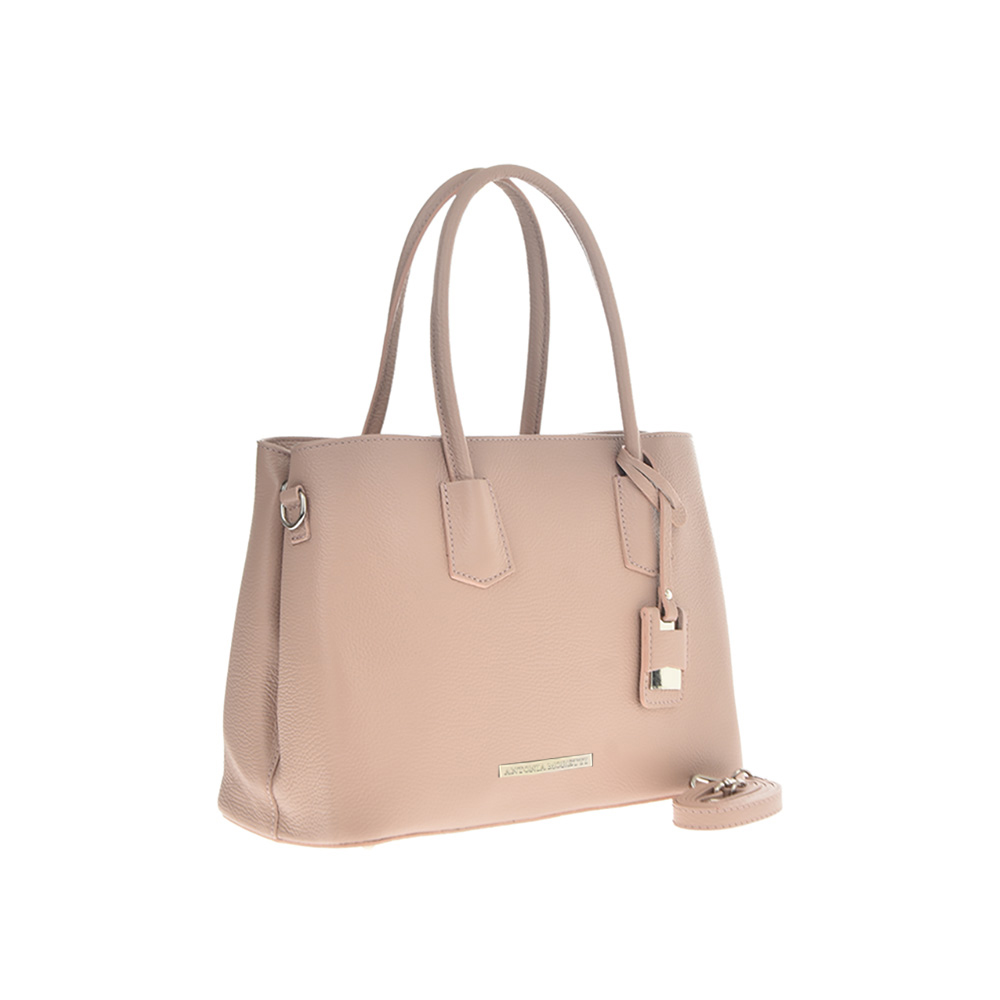 Geanta dama din piele naturala Antonia Moretti AM0918, Roz prafuit, #2, Bagsy