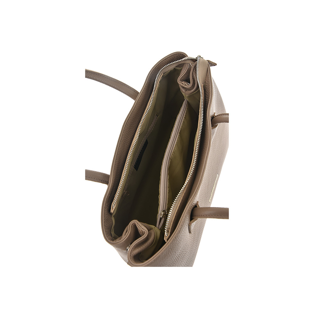 Geanta dama din piele naturala Antonia Moretti AM0918, Grej, Nr. 5, Bagsy