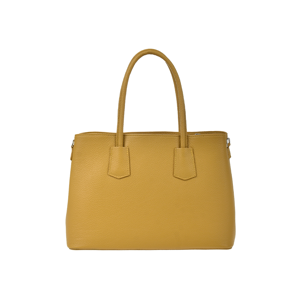 Geanta dama din piele naturala Antonia Moretti AM0918, Galben inchis, #3, Bagsy