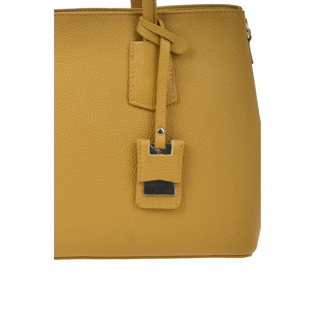 Geanta dama din piele naturala Antonia Moretti AM0918, Galben inchis, #5, Bagsy