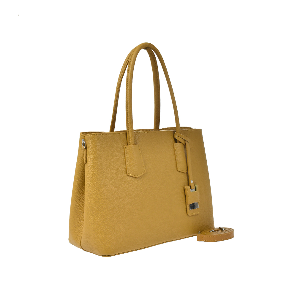 Geanta dama din piele naturala Antonia Moretti AM0918, Galben inchis, #2, Bagsy