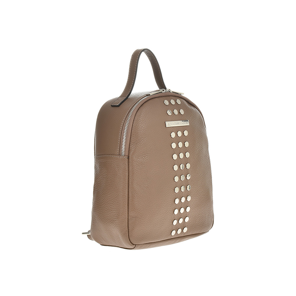 Rucsac dama din piele naturala Antonia Moretti AM0944, Grej, #2, Bagsy