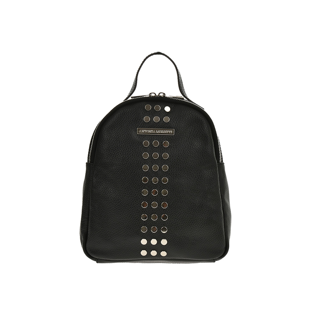 Rucsac dama din piele naturala Antonia Moretti AM0944, Nero, #1, Bagsy
