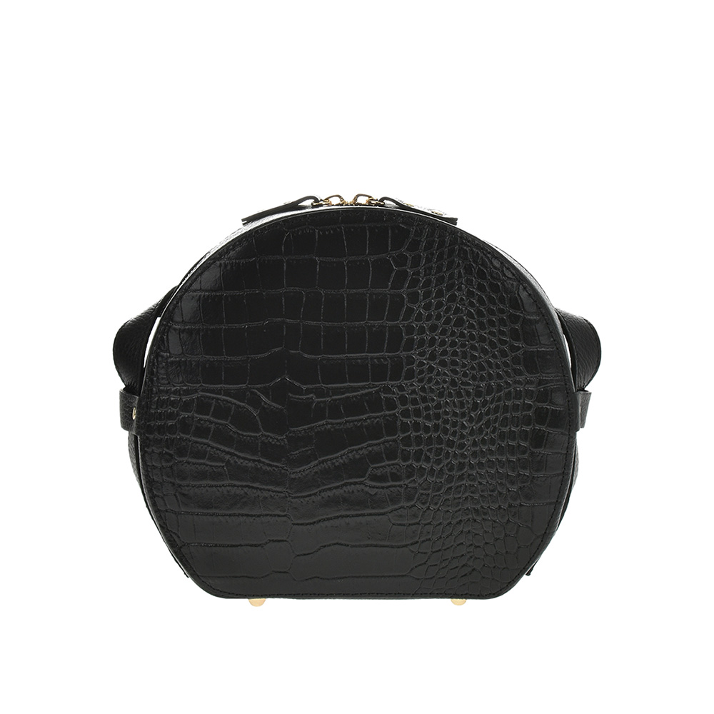 Geanta de umar din piele naturala Antonia Moretti AM0967, Negru, #3, Bagsy