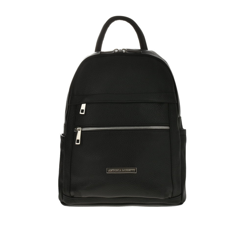 Rucsac dama din piele naturala Antonia Moretti AM1005, Negru, #1, Bagsy