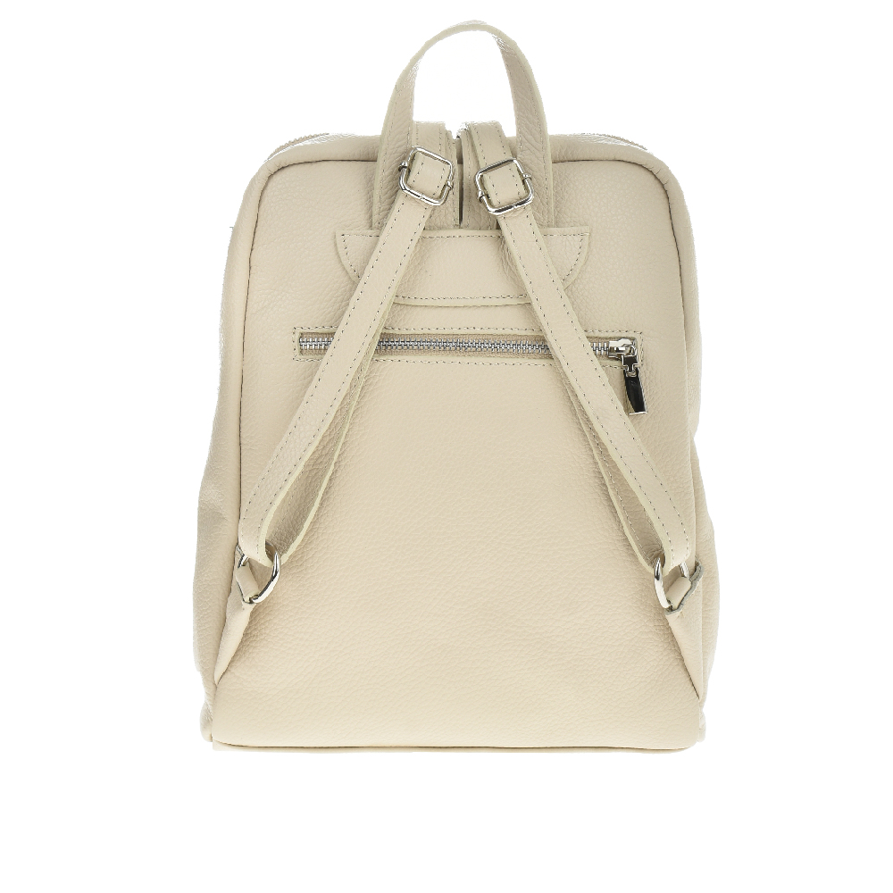 Rucsac dama din piele naturala Antonia Moretti AM1014, Bej, #3, Bagsy