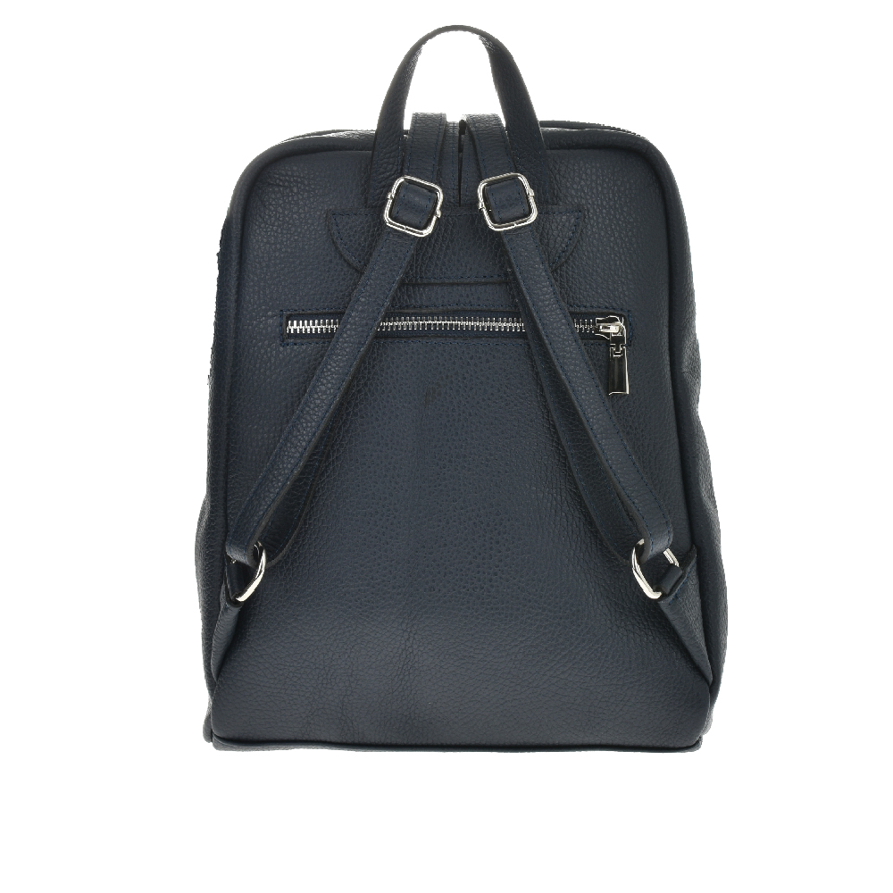 Rucsac dama din piele naturala Antonia Moretti AM1014, Albastru, #3, Bagsy