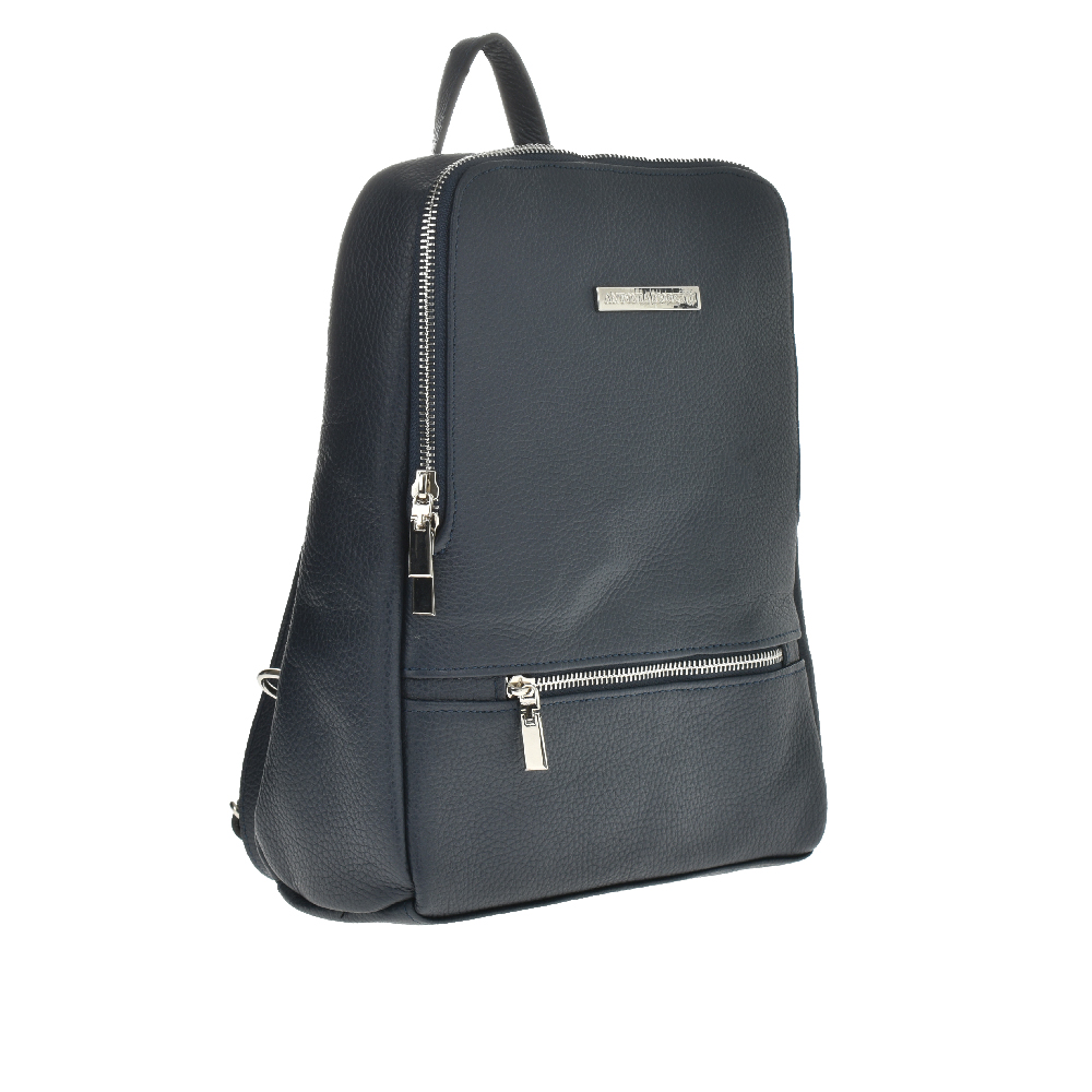 Rucsac dama din piele naturala Antonia Moretti AM1014, Albastru, #2, Bagsy