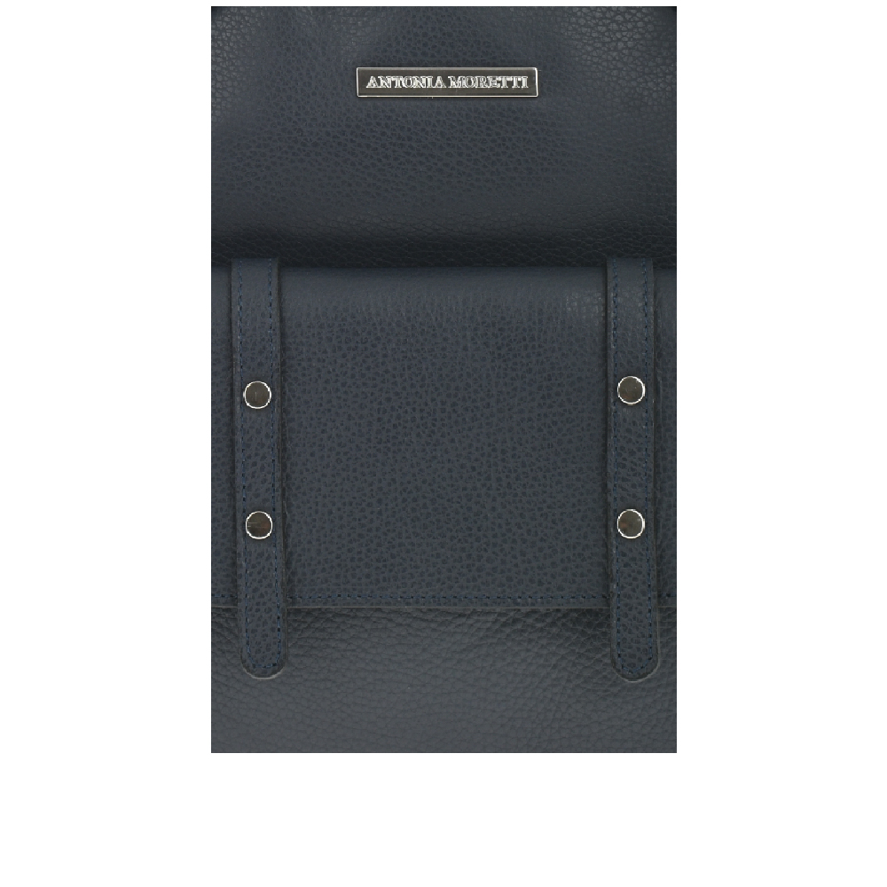 Rucsac dama din piele naturala Antonia Moretti AM1017, Albastru, #5, Bagsy