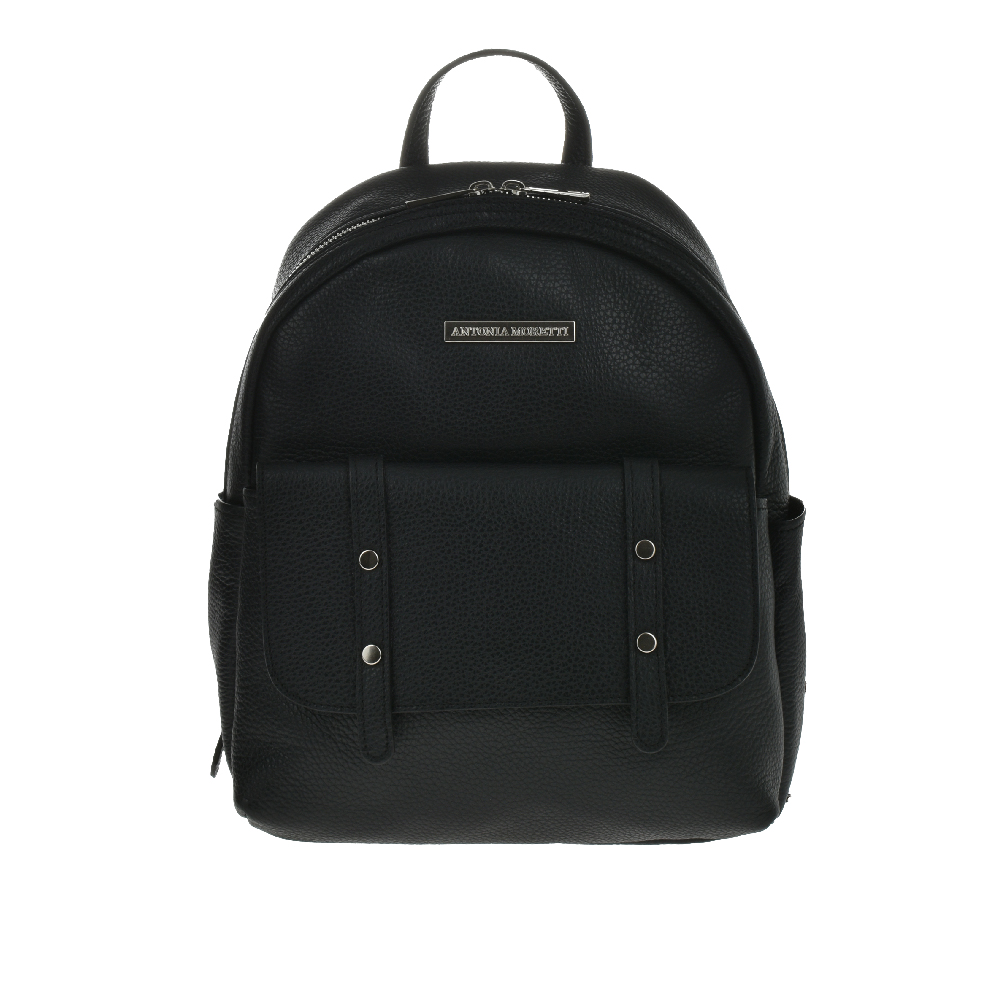 Rucsac dama din piele naturala Antonia Moretti AM1017, Negru, #1, Bagsy