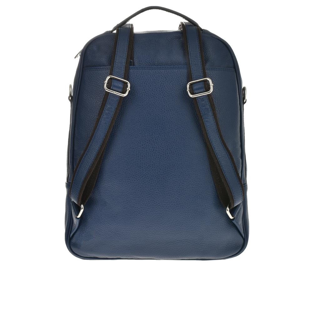 Rucsac dama din piele naturala Antonia Moretti AM1019, Albastru, #3, Bagsy