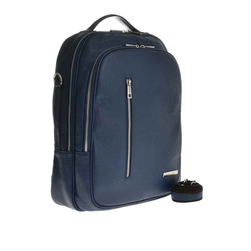 Rucsac dama din piele naturala Antonia Moretti AM1019, Albastru, #2, Bagsy