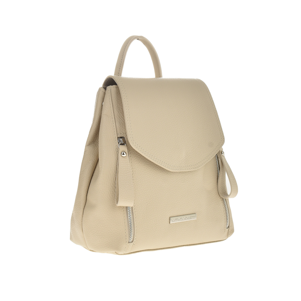 Rucsac dama din piele naturala Antonia Moretti AM1024, Bej, #2, Bagsy