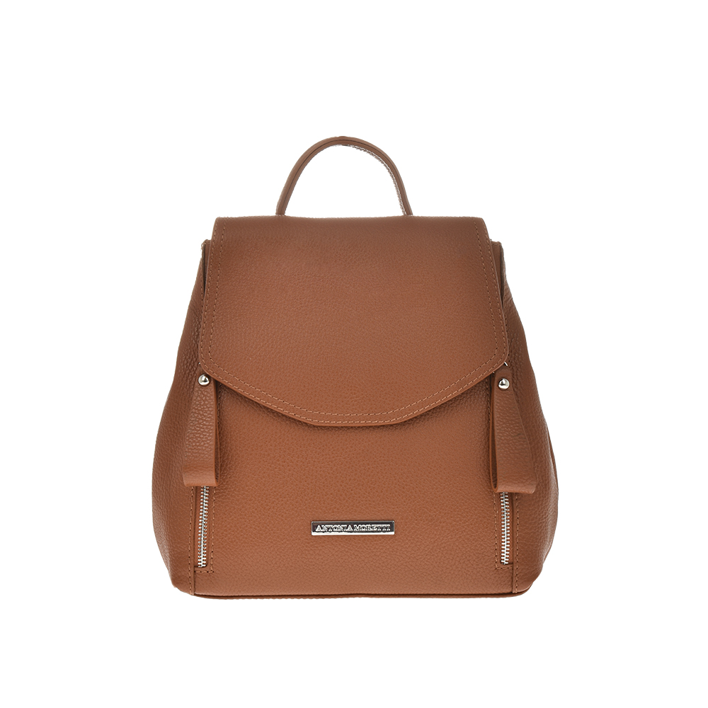 Rucsac dama din piele naturala Antonia Moretti AM1024, Cognac, #1, Bagsy