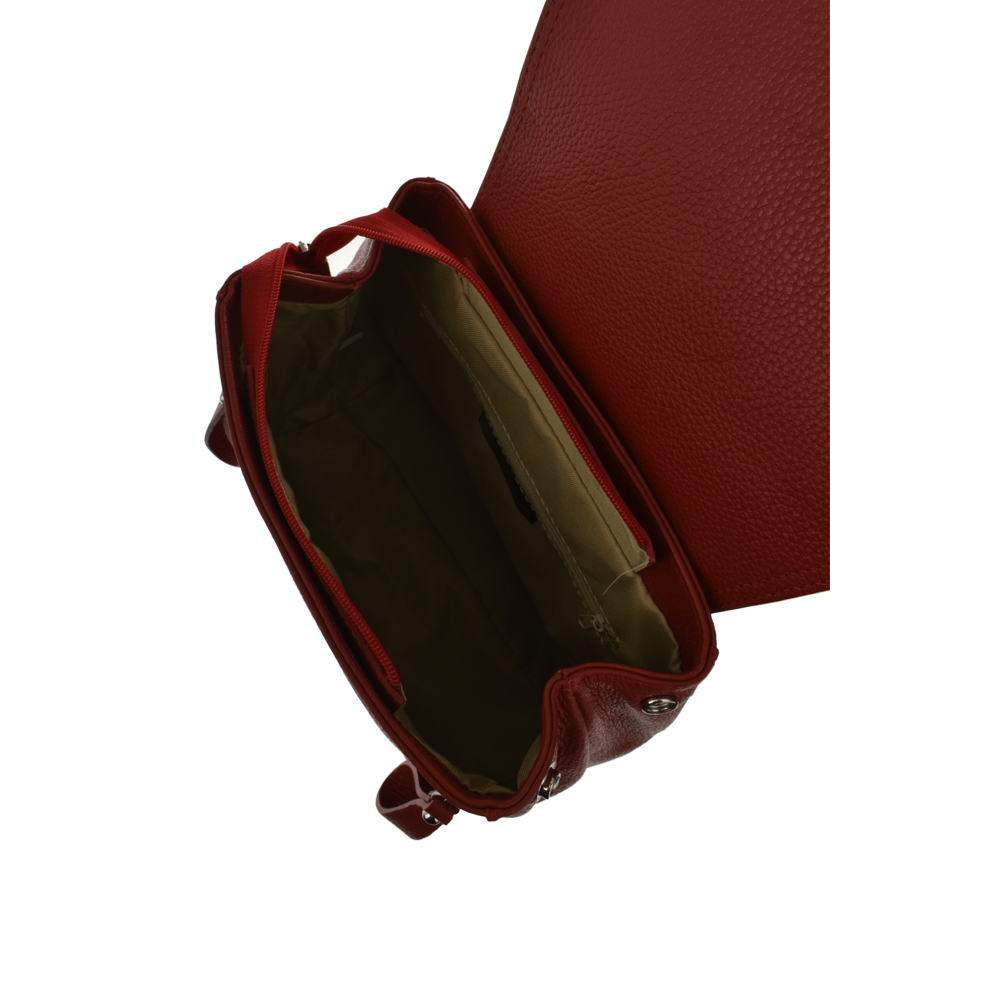 Rucsac dama din piele naturala Antonia Moretti AM1024, Rosu, #4, Bagsy