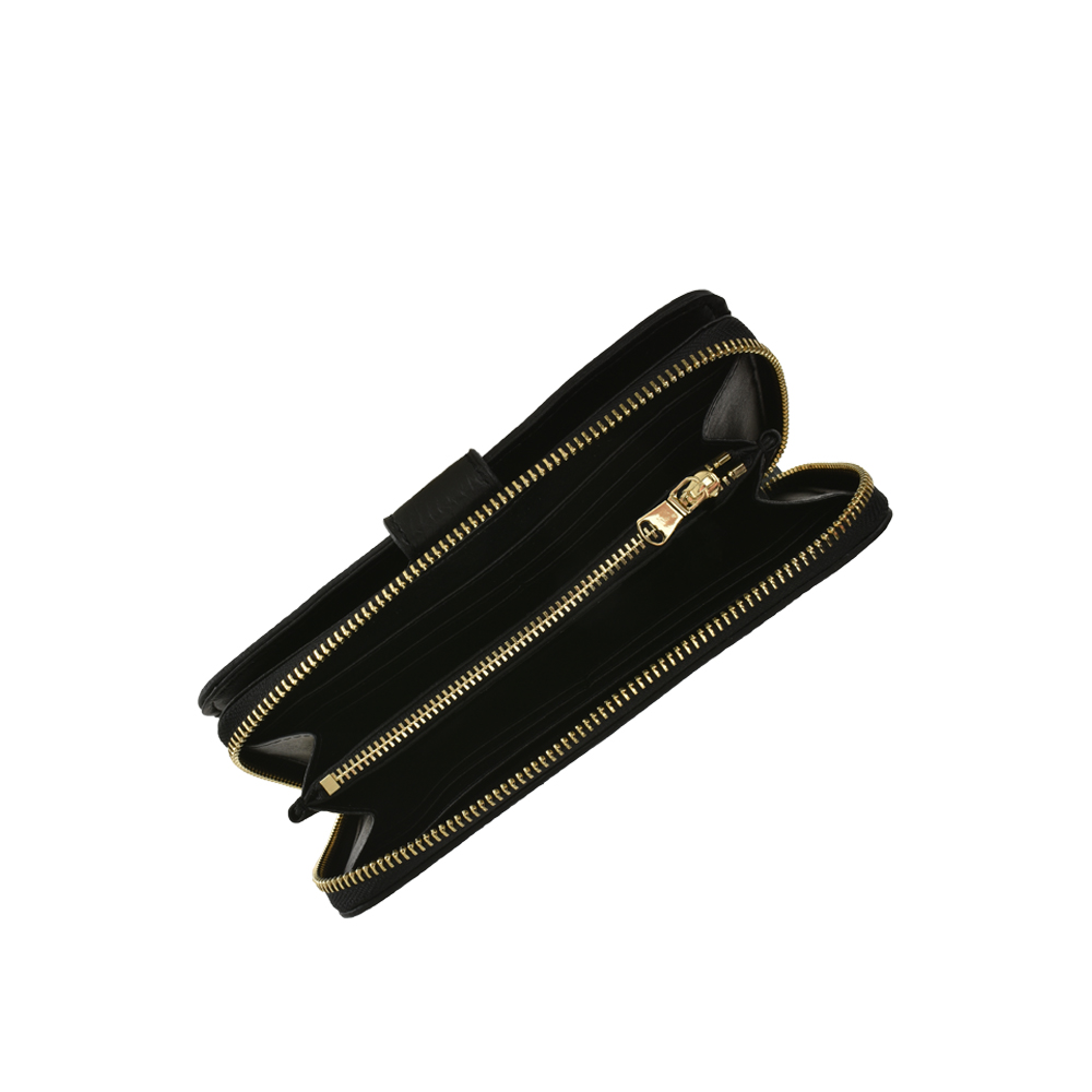 Portofel dama din piele naturala Antonia Moretti AM1052, Negru, #5, Bagsy