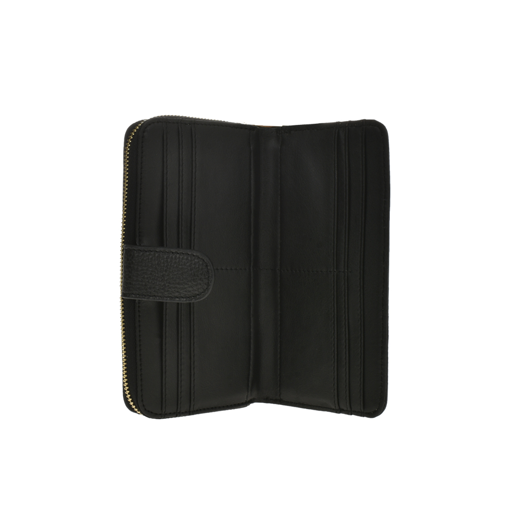 Portofel dama din piele naturala Antonia Moretti AM1052, Negru, #6, Bagsy