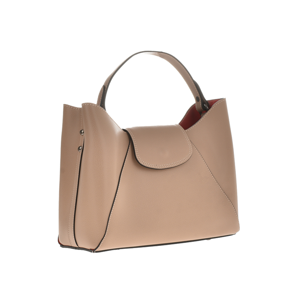 Geanta dama din piele naturala Antonia Moretti AM1054, Roz prafuit, #2, Bagsy