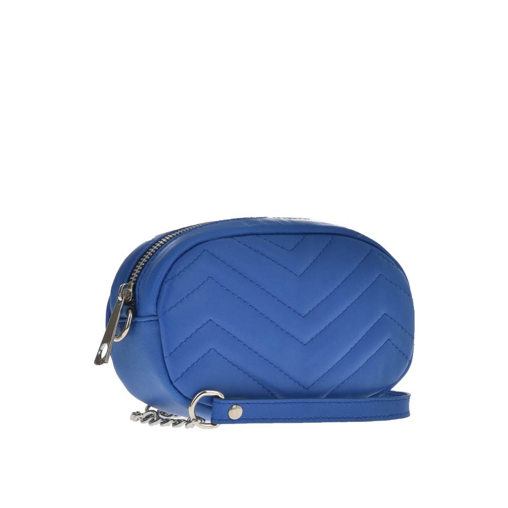 Geanta de umar din piele naturala Antonia Moretti AM1081, Albastru deschis, #2, Bagsy