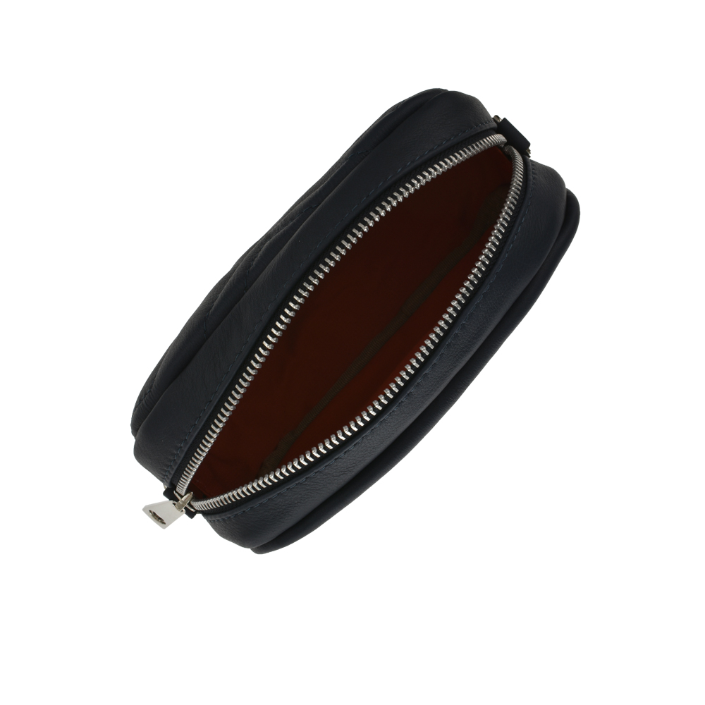 Geanta de umar din piele naturala Antonia Moretti AM1081, Albastru Inchis, #5, Bagsy