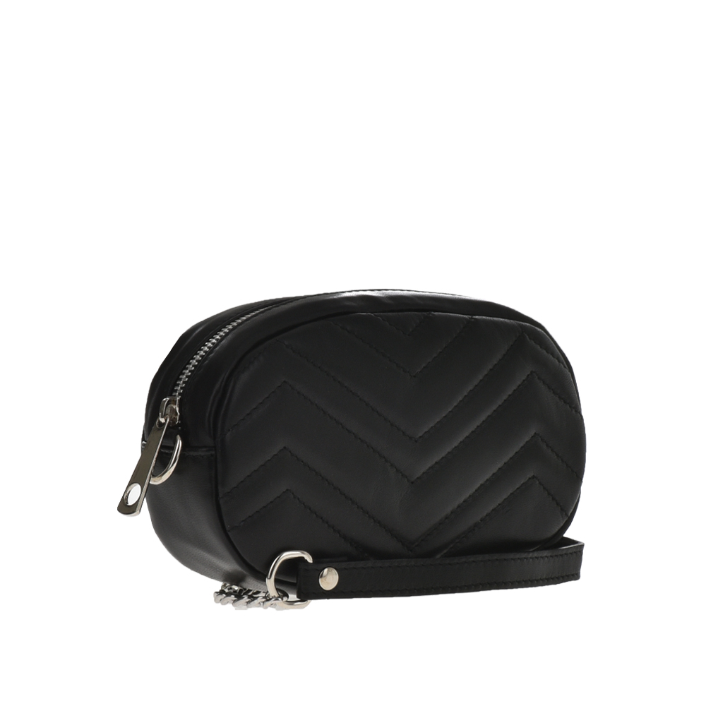 Geanta de umar din piele naturala Antonia Moretti AM1081, Negru, #2, Bagsy