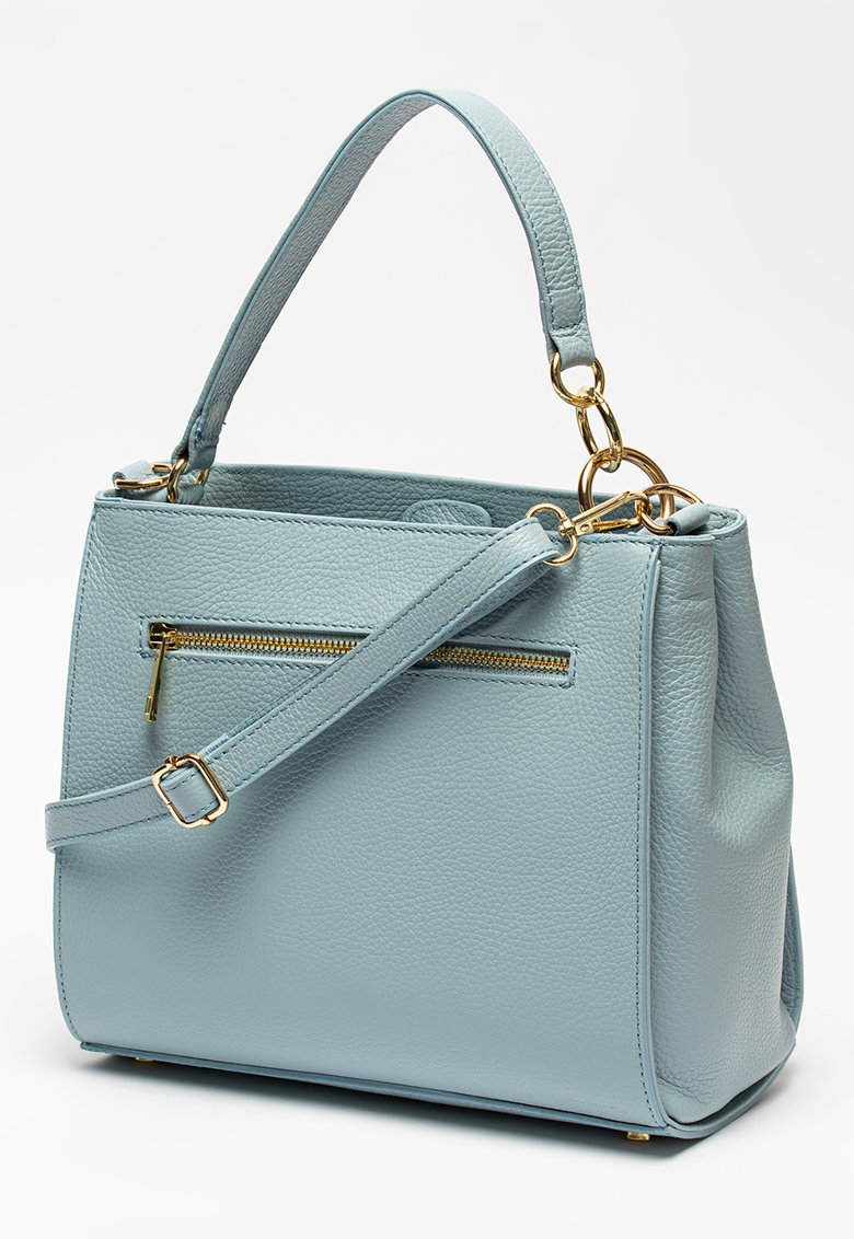 Geanta de mana din piele naturala Antonia Moretti AM1084, Bleu, #2, Bagsy