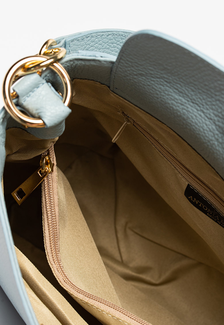 Geanta de mana din piele naturala Antonia Moretti AM1084, Bleu, #3, Bagsy