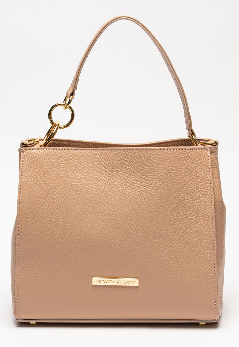 Geanta de mana din piele naturala Antonia Moretti AM1084, Roz prafuit, #1, Bagsy