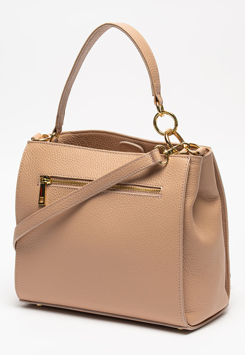 Geanta de mana din piele naturala Antonia Moretti AM1084, Roz prafuit, #2, Bagsy