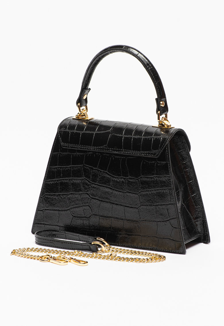 Geanta de umar din piele naturala Antonia Moretti AM1093, Negru, #2, Bagsy