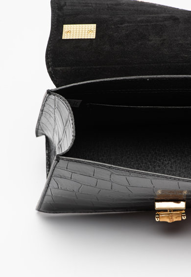 Geanta de umar din piele naturala Antonia Moretti AM1093, Negru, #3, Bagsy