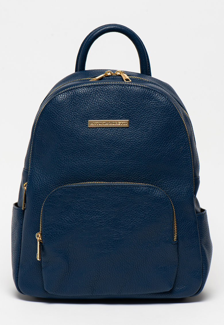 Rucsac dama din piele naturala Antonia Moretti AM1096, Albastru, #1, Bagsy