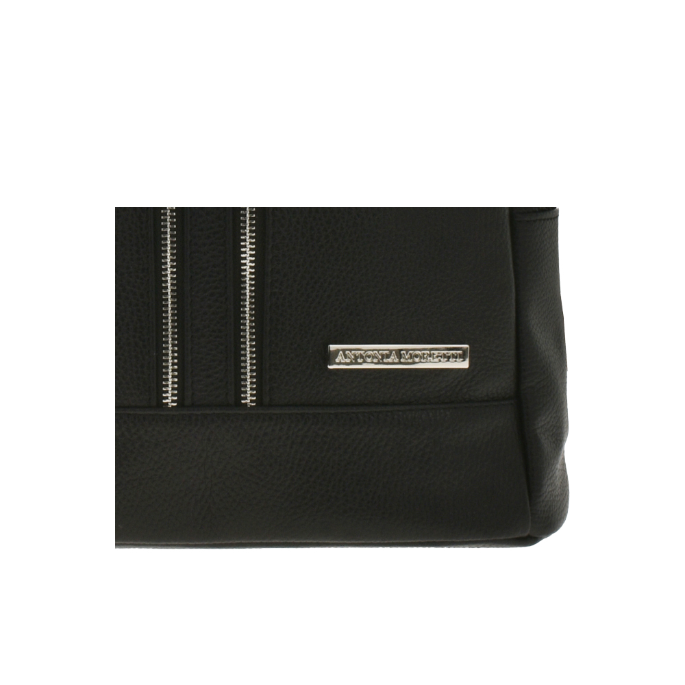 Rucsac dama din piele naturala Antonia Moretti AM1099, Negru, #5, Bagsy