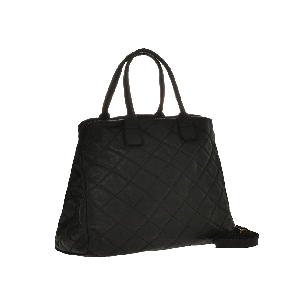 Geanta de mana din piele naturala prespalata Antonia Moretti AM1114, Negru, #2, Bagsy