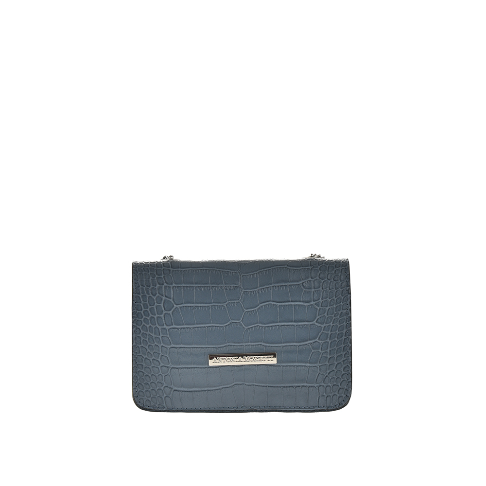 Geanta de umar din piele naturala Antonia Moretti AM1115, Albastru, #1, Bagsy