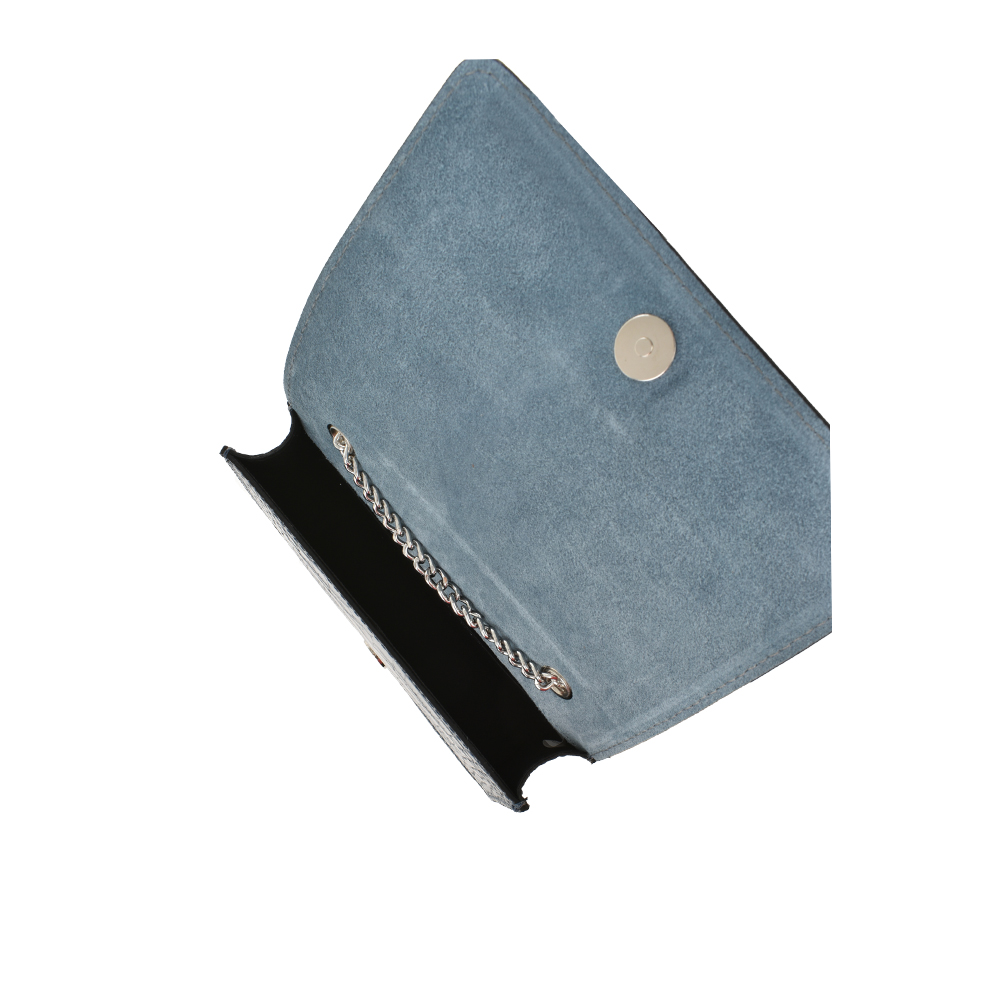 Geanta de umar din piele naturala Antonia Moretti AM1115, Albastru, #4, Bagsy