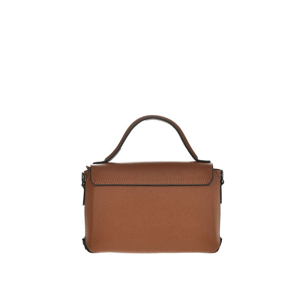 Geanta de mana din piele naturala Antonia Moretti AM1122, Cognac, #3, Bagsy