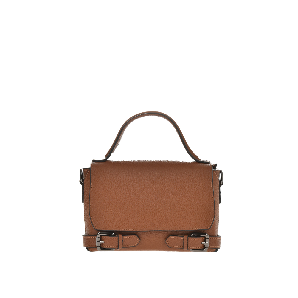 Geanta de mana din piele naturala Antonia Moretti AM1122, Cognac, #1, Bagsy