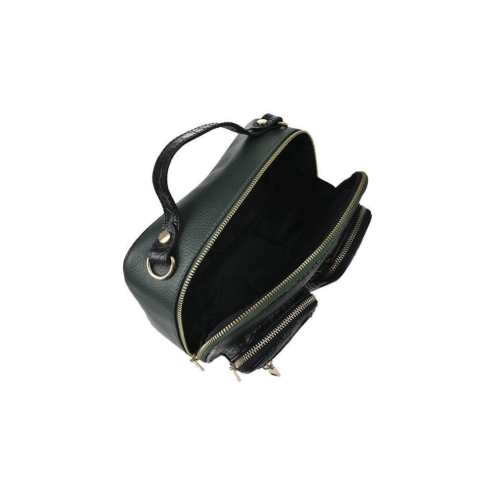 Geanta dama din piele naturala Antonia Moretti AM1324, Verde, #4, Bagsy